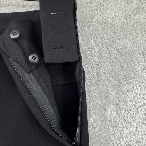 MM LAFLEUR Pants Womens 8 Black Ponte Pull On High Rise Straight Leg Preppy - Picture 5 of 15